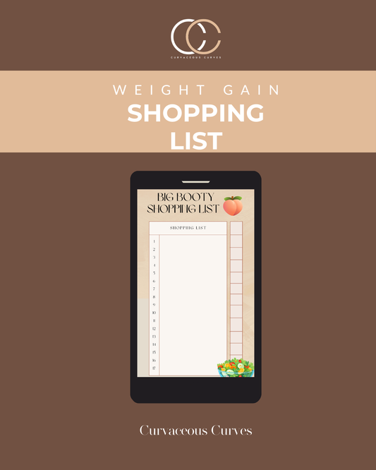 WEIGHT GAIN FOOD SHOPPING LIST